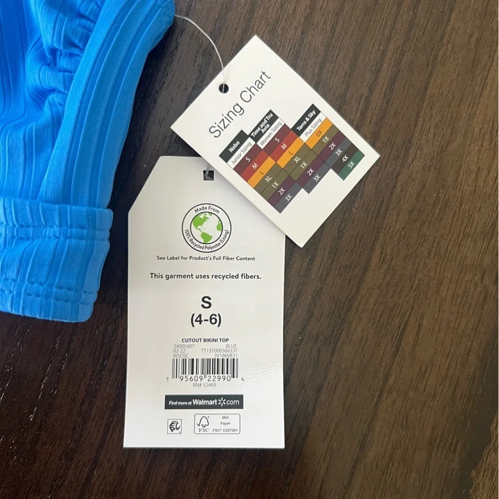 NWT Blue Bikini Top - Small - Picture 9 of 13